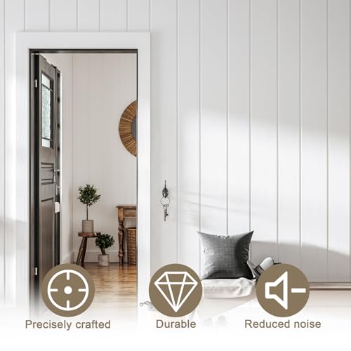Image of Door Hinge Shims 10 Pack - 0.040 Inch Thickness, 4.5 Inch Hinge Shims | Do not remove the hinge, simply loosen the screw, stick on the gasket, and readjust the tightness