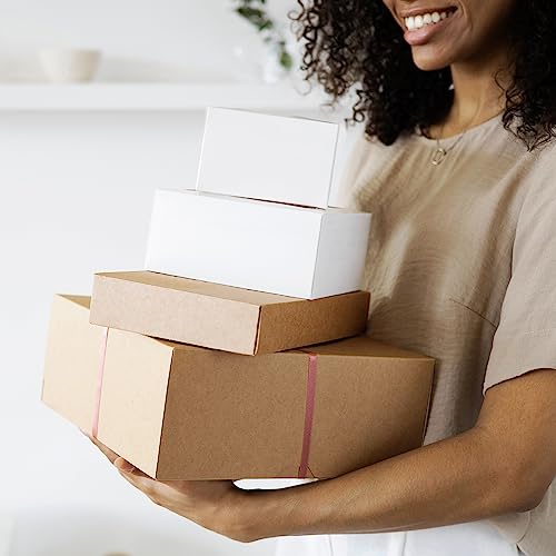 Famagic 12Pack 6x4x3 Inch Packing Boxes - Brown Small Shipping Boxes, Corrugated Cardboard Boxes for Small Business, Small Mailer Boxes for Packaging, Bulk