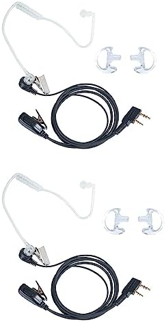 2X 2 Pin Acoustic Tube Earpiece Headsets Mic Compatible With ICOM Ica20 Ica21 Ica22 Ica22e Ica22e Hqrp Uv Meter