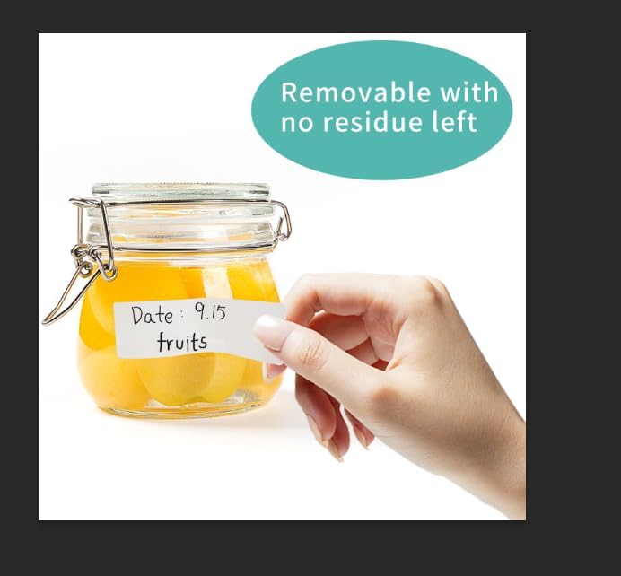 Removable Freezer Labels Stickers, 1 x 3 Inch Blank Removable Freezer Labels Food Storage Stickers, Date Label Waterproof Oil Resistant Easy Clean No Residue- 250 Sheets - Image 4