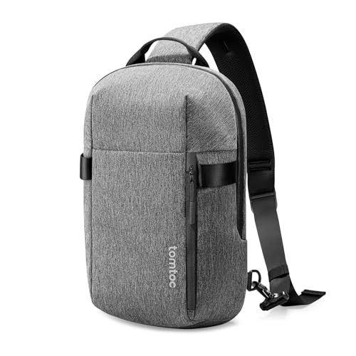 tomtoc ボディバッグ メンズ ショルダーバッグ 軽量 スリングバッグ 撥