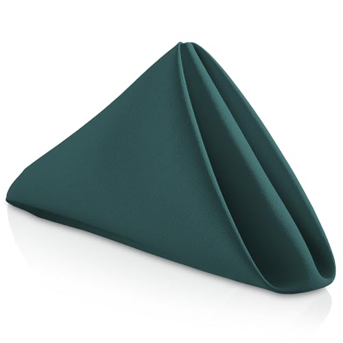 Lann's Linens Set of 12 Cloth Dinner Napkins, 17-inch Polyester