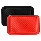 TP Serving Trays with Handles, Melamine Grill Prep and Serving Platters for Outdoor, Parties and...