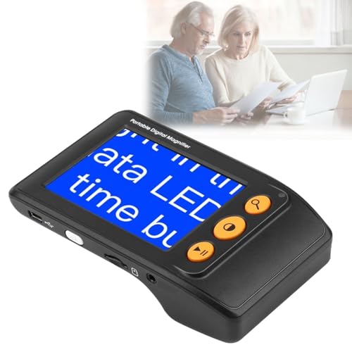 SULQING 3,5 Pollici Lente d'Ingrandimento Digitale, Ingrandimento da 2X a 25X, Ausili per La Lettura con Lente d'Ingrandimento Video Portatile, Ausilio Visivo per Lettura con Diverse modalità Colore
