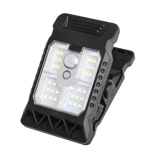 Clip on Outdoor Solar Lights,Solar Powered Security Light,Outdoor Motion Sensor,IP65 Waterproof Solar Wall Light for Front Door, 3 Modes Outd/oor Solar Clip Light,Extensive Usage Backyard Fence,LED