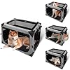 Dog Crate36x25x25 Inch Large Dog Crate for Large or Medium Dogs Portable and Foldable Design of Dog Cage Perfect for Travel or Home Use Dog Kennel with 3 Door and Durable Mesh Windows Grey