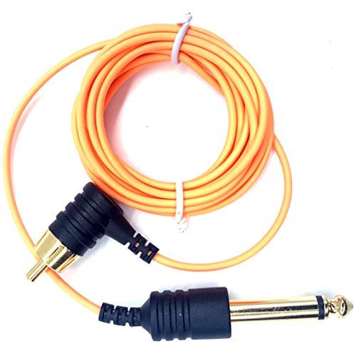 Element Tattoo Supply - Tattoo RCA Cord Orange Angle Lightweight 6 Ft Ultra Thin Flexible Cable for Tattoo Machines image 5