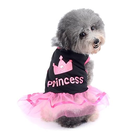 Ranphy Falda pequeña para Perro, Gato, Chihuahua, Ropa para niñas, Vestido de Princesa Corona para Cachorro, Verano, Rosa y Blanco