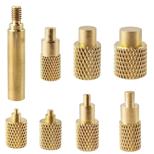 Zhixan - 8Pcs Soldering Iron Tips Set for Threaded Inserts, Compatible with Weller & TS100 TS101, M2-M8 Sizes with Adapter, Precision Heat-Set Tool Kit for 3D Printing & DIY Projects