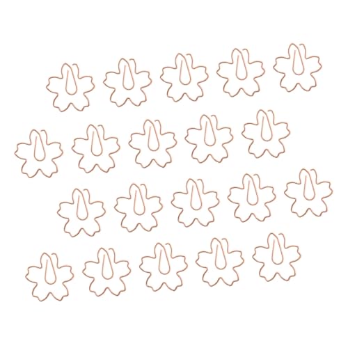 Uonlytech Rose Gold Bookmark Clips 20pcs Decorative Shape Paper Clips Memo Clamps for Office Supplies Cute and Stylish Design for Notebooks and Scrapbooking