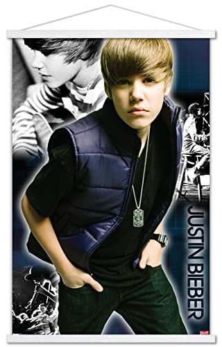 Trends International Justin Bieber - Cool Wall Poster, 22.375" x 34", Premium Print and White Hanger Bundle