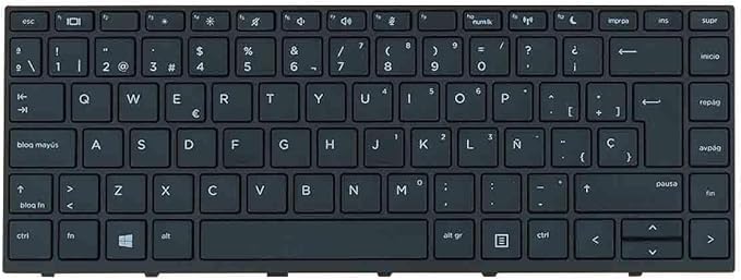 Teclado HP ProBook 430 G5 440 G5 445 G5 español con marco negro