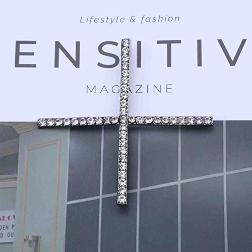 Erimberate Bohemian Cross Hair Clip Crystal Hair Barrette Silver Paved Cross Hair Pins Clips Cz Cross Bobby Pin Headclip Rhinestone Headwear Decorative Hair Accessories Jewelry For Women And Girls (X) #TOP1