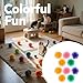 NUMNBE 10 Pcs Colorful Cat Toy Ball - Portable Playing Toy for Cats, Pet Toy to Keep Your Pets Active and Entertained