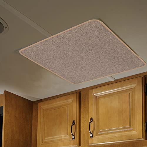 RV Roof Vent Skylight Insulator Window Cover, Sun Blackout Fabric for Camper (16 x 16 inch)- Brown