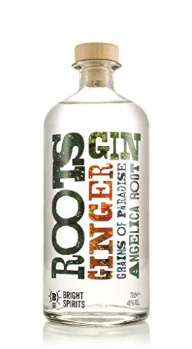 Bright Spirits Roots Gin | Spiced Ginger & Botanical Flavoured Gin | Distilled with Real Roots & Botanicals | 100% Natural Flavour | Award-Winning Craft | Small Batch Distilled | 40% ABV | 70cl