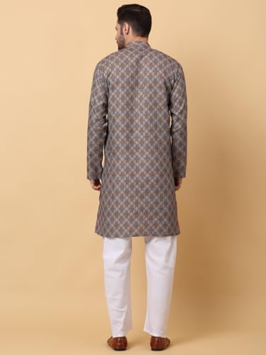 Image of KRAFT INDIA Men's Cotton Rich Stylish Ethnic Wear Kurta Pyjama