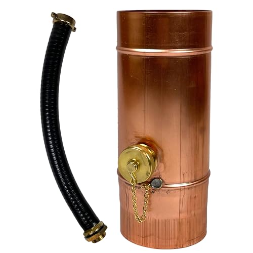 SÜDMETALL Collecteur d'eau de pluie en cuivre de qualité supérieure de 80 mm avec raccord de...