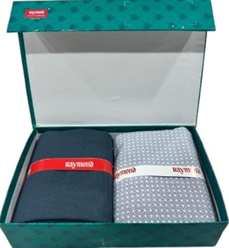 Image of Raymond Men's Premium Shirt & Trouser Fabric Combo | Unstitched Cotton Blend | Formal & Office Wear Fabric Set