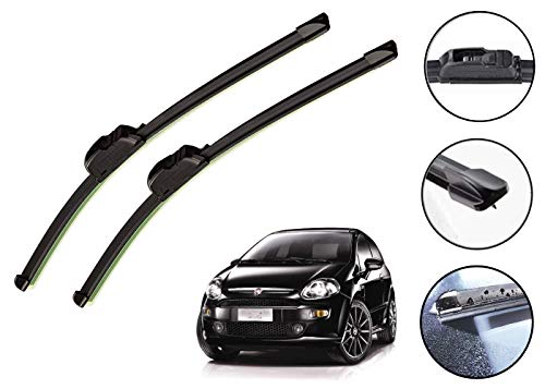 Image of Auto Hub Car Wiper Blades Compatibility With Fiat Punto Evo - Set of 2 Pcs (Particular)