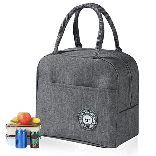 AMONENZ 2 Thermotaschen Klein - Isolierte Lunchbox Taschen Rosenrot & Rot