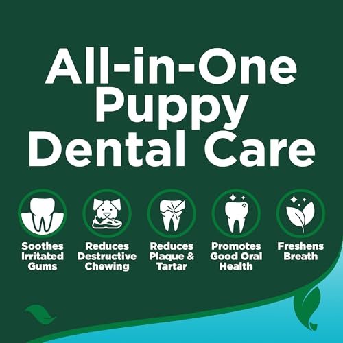 Vet's Best Dog Toothpaste & Toothbrush Kit for Puppies – Puppy Essentials – Dog Toothbrush & Toothpaste for Young Dogs- Perfect for Puppy Teething, Freshens Breath - Peanut Butter Flavor, 3.5 oz