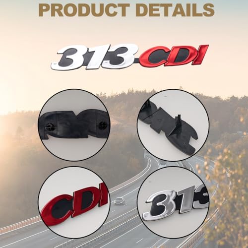 Image of Auto Car 313 CDI Grille Badge Emblem Logo Number Letter Compatible with Mercedes Van Sprinter 901 2003-2006 OE 9018174914 (313 CDI OE 9018174914