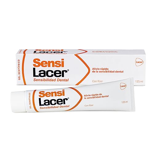 LACER SENSI   Gel Dentífrico 75 ml, Acción Desensibilizante, Efecto Rápido y Duradero, Protección Diaria Contra la Caries, Fortalece la Dentina Expuesta, con Fluor, sin Gluten