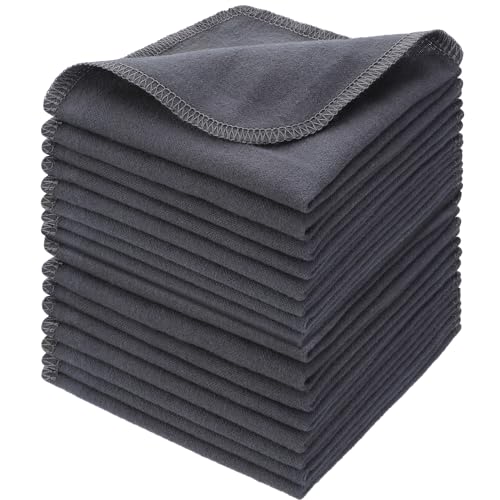 SmoothNovelty 48 Pcs Flannel Cloth Baby Wipes Reusable Baby Wipe Soft Natural Unbleached Face Wipes for Cloth Diapers