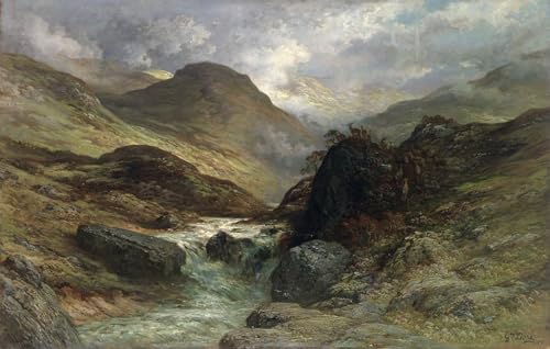 Art Mural Moderne Gorge dans les montagnes Gustave Doré Grand Format 60x90
