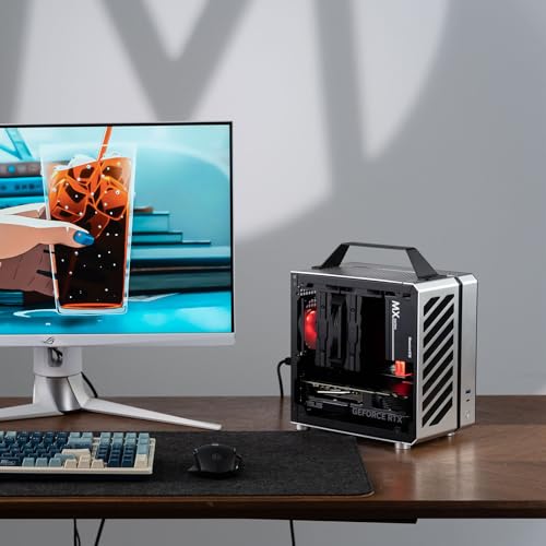 Image of Mechanic Master C24 Mini ITX PC Case with Handle | Supports 135mm CPU Air Cooler, SFX Power Supply, 245mm GPU & ITX Motherboard; Ideal for Dorm & Portable Office PC Build
