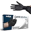 Luva Nitrilica Preta Premium | Sem Pó Antiderrapante | 100 Unidades Descartável | P, M e G (M)