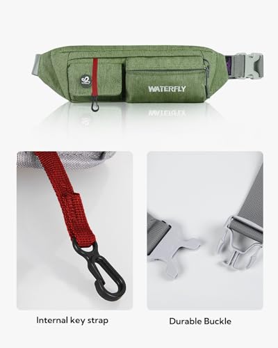 image for WATERFLY Fanny Pack Slim Soft Polyester Water Resistant Waist Bag Pack