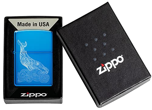 Zippo encendedor de bolsillo azul pulido miniatura 5