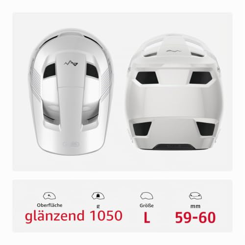 ABUS Downhill Helm HiDrop – ASTM-zertifizierter Fullface Helm mit ABS-Außenschale für MTB: Downhill, Enduro und Bikepark… – Ansicht 3