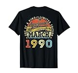 (ON Back) 36 Edición Limitada 1990 Marzo 36 Cumpleaños Camiseta