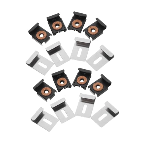 KOCKSHION 4 セット不錆鋼ガラス固定クリップ 壁掛け用フレームレス鏡ホルダー 浴室対応耐湿性ミラーマウント具 多用途メタルミラー保持具