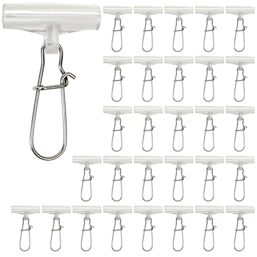 Sinker Slides Stainless Steel Fish Line Clips with Dou Lock Snaps, Suitable for Varieties of Fishing Gears, Fish Lures Sinkers Floats Split Shot Swivel Hook Fishing Tackle Catfish Rig