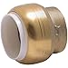 SharkBite 1/2 Inch PVC Cap, Push to Connect Brass Plumbing Fitting, Copper, CPVC, PE-RT, HDPE, UIP514A