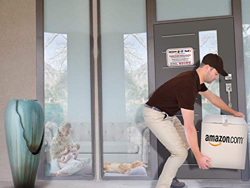 Leave Packages Sign - Do Not Knock Or Ring Doorbell , Dog Will Bark & Baby Will Cry , 6" X 9" No Rust Pvc , Will Not Scratch , Easy To Mount With Included Adhesive , Made In Usa By Spryzzle #TOP2