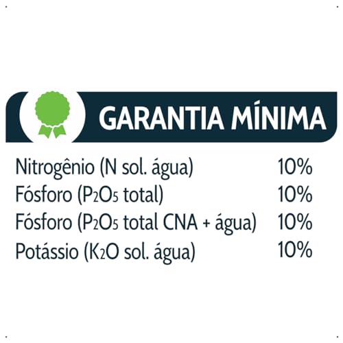 Fertilizante Maxgreen 10-10-10, Adubo Mineral, NPK Equilibrado, Uso Universal, Pacote Pouch, 500g