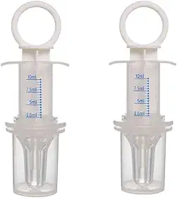 Kit 2 Unidades Dosador de Remédio Branco – Ideal para Uso Infantil