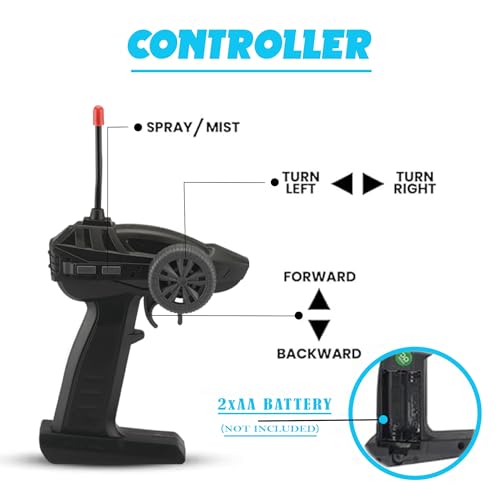 Image of Gooyo GY-45 Rechargeable Remote Control Rock Crawler with Spray Function | 45 Climbing High Speed RC Car Toy for Kids | Blue Color, Power Source: Lithium Battery for Car (Included)