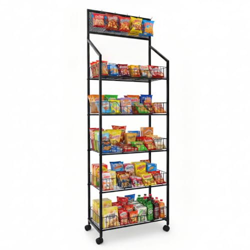 5-Tier Snack Rack with Wheels