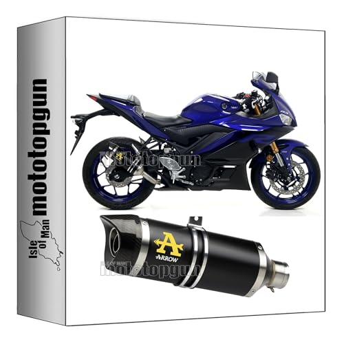 Escape Arrow Thunder de aluminio negro y carby para mejorar sonido en Yamaha YZF R3