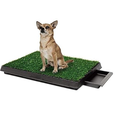 Topiaukstore Pawsfiesta Indoor Pet Toilet Dog Grass Restroom Potty Training with Tray and Loo Pad