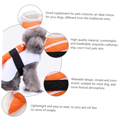 Disfraz de sushi para perro talla L color naranja miniatura 3