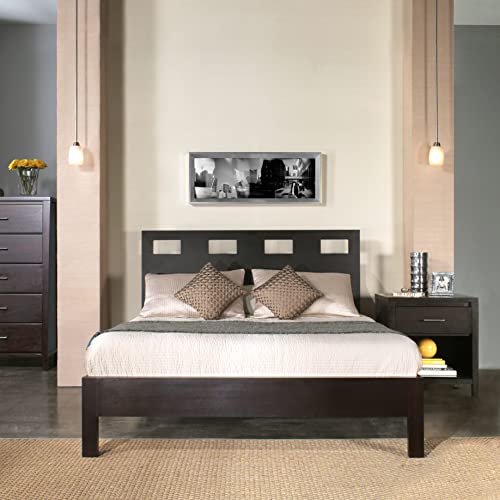 Modus Furniture Solid-Wood Bed, Queen, Riva - Espresso #TOP6