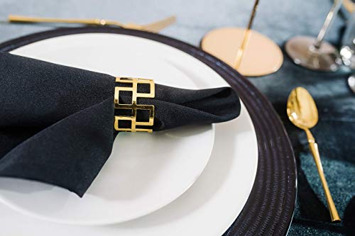 Napkin Rings Set Of 14 - Farmhouse Napkin Holder Rings For Dinning Table Parties Family Gather - Holiday Napkin Rings Wedding Reception Christmas Thanksgiving - Metal Napkin Rings For Cloth Napkins #TOP4