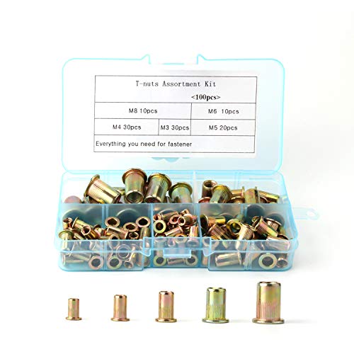Rivet Nut - 100pcs Mixed Zinc Plated Carbon Steel Rivet Nut Threaded Insert Nutsert-5 Size M3 4 5 6 8 Rivet Nut - 100pcs Mixed Zinc Plated Carbon Steel Rivet Nut Threaded Insert Nutsert-5 Size M3 4 5 6 8